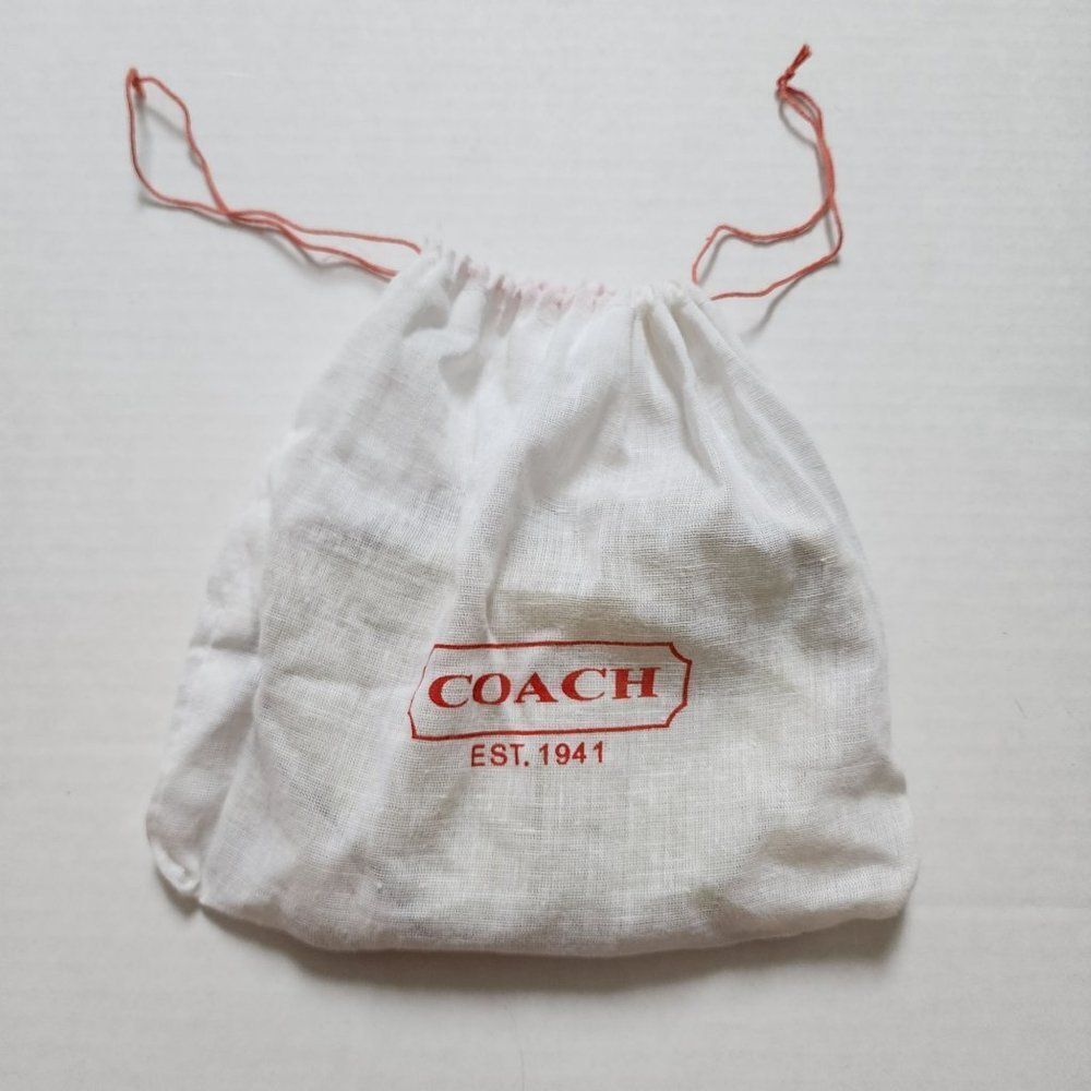 Authentic Coach Signature Canvas Wristlet & Dust Bag Lime/Cream - Picture 6 of 6